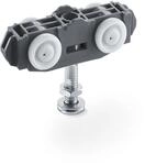 GEZE Zimmert&uuml;r- Doppelrollenwagen, mit Aufh&auml;ngeschraube, Rollan 80 NT, Kunststoff