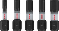 Bosch PRO Hex Impact Bit, H3, H4, H5(x2), H6, 25 mm, 5-tlg. Abmessung: H3, H4,...