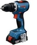 Bosch Werkzeug-Set: Akku Bohrschrauber GSR 18V-65 + 2 x Akku + 19-tlg.