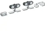 Set Doppelrollenwagen GEZE Rollan 80 NT, Kunststoff Fl&uuml;gelbreite max.: 1420.00