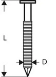 Bosch Rundkopf-Streifennagel SN21RK 65RHG 2,8 mm, 65 mm, feuerverz., gerillt, 4000