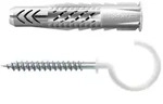 fischer Universald&uuml;bel UX 8 x 50 RH N mit Rand und Rundhaken nylonbeschichtet; Mit
