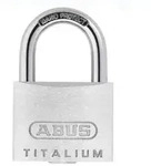 ABUS Zylindervorhangschloss Titalium 64, TITALIUM-Spezialaluminium Schlie&szlig;ung: