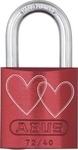 ABUS Vorh&auml;ngeschloss 72/40 Love Lock Farbe: Doppelherz gerade