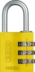 ABUS Zahlenschloss 145 Gr&ouml;&szlig;e: 145/30|Farbe: Gelb