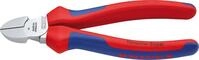 Seitenschneider KNIPEX, Kopf verchromt, Griffe mit Mehrkomponenten-Kunststoffh&uuml;llen
