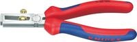 KNIPEX Abisolierzange poliert mit Mehrkomponenten-Griffen 160mm qmm