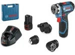 Bosch Akku-Bohrschrauber GSR 12V-15 FC, 2 x Akku GBA 12V 2.0Ah, 3 Aufs&auml;tze