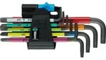 WERA Winkelschraubendreher-Satz 9tlg. Multicolor HF