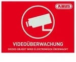 ABUS Warnaufkleber "Video&uuml;berwachung" Gr&ouml;&szlig;e: 148 x 105 mm|Version: mit ABUS Logo