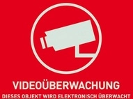 ABUS Warnaufkleber "Video&uuml;berwachung" Version: ohne ABUS Logo|Gr&ouml;&szlig;e: 74 x 52,5 mm