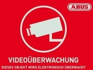 ABUS Warnaufkleber "Video&uuml;berwachung" Version: mit ABUS Logo|Gr&ouml;&szlig;e: 74 x 52,5 mm