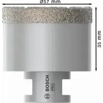 Bosch PRO Core Cutter dry, 57 x 35 x 22,23 mm Durchmesser (D) mm: 57