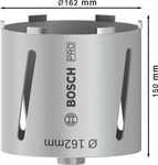 Bosch PRO Core Cutter dry, 162 x 150 mm, G 1/2 Zoll Durchmesser mm: 162