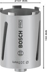 Bosch PRO Core Cutter dry, 107 x 150 mm, G 1/2 Zoll Durchmesser mm: 107