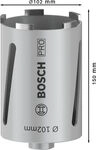 Bosch PRO Core Cutter dry, 102 x 150 mm, G 1/2 Zoll Durchmesser mm: 102