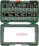 Bosch 15-teiliges HM-Fr&auml;ser-Set (1/4" mm Schaft) Schaftl&auml;nge mm: 6.35