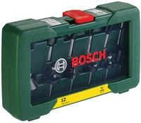 Bosch 12-teiliges HM-Fr&auml;ser-Set (1/4" Schaft) Schaft in mm: 6.35