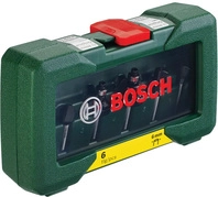 Bosch 6-teiliges HM-Fr&auml;ser-Set (6 mm Schaft) Schaft &Oslash;: 6 mm