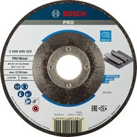Bosch PRO Metal Schleifscheibe, 125 x 6 x 22.23 mm Spezifikation: A 30 T