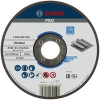 Bosch PRO Metal Trennscheibe, 125 x 2,5 x 22,23 mm Durchmesser mm: 125|oSa: ja|Dicke
