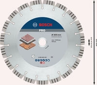 Bosch PRO Stone Diamanttrennscheibe, 300 x 20/25,4 mm Durchmesser mm: 300