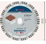 Bosch PRO Abrasive Diamanttrennscheibe, 180 x 22,23 mm Durchmesser mm: 180