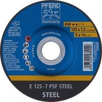 Schruppscheibe PSF STEEL f&uuml;r die Stahl- und Gussbearbeitung &Oslash; x St&auml;rke: 125 x 7,2