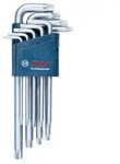 Bosch Innensechskant, Torx Schl&uuml;ssel Set, 9-tlg. Profil: Torx