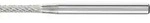 Hartmetall-Kleinfr&auml;sstift mit 3-mm-Schaft, Zylinderform ZYA, Zahnung 4 Form:...