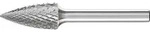 Hartmetall-Fr&auml;sstift mit 6-mm-Schaft, Geschossform SPG (Spitzbogen), Zahnung 4...