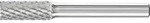 Hartmetall-Fr&auml;sstift mit 6-mm-Schaft, Zylinderform ZYA-S, mit Stirnverzahnung,