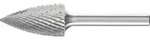Hartmetall-Fr&auml;sstift mit 6-mm-Schaft, Geschossform SPG (Spitzbogen), Zahnung 3...