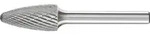 Hartmetall-Fr&auml;sstift mit 6-mm-Schaft, Rundbogenform RBF (Baumform), Zahnung 3...