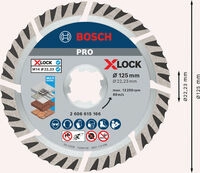 Bosch PRO Multi Material X-Lock Diamanttrennscheibe, 125 x 22,23 mm, 22,23 mm