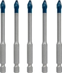 Bosch EXPERT HEX-9 HardCeramic Dachziegel-Bohrer-Set, 6 mm, 5-tlg. Paketinhalt: