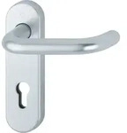 HOPPE FH-Dr&uuml;ckergarnitur mit Kurzschild Paris FS-138/353KH, Aluminium...