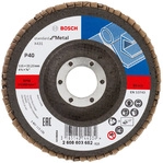 Bosch F&auml;cherschleifscheibe X431 Standard for Metal, gewinkelt, 115 mm, 22,23 mm, 40