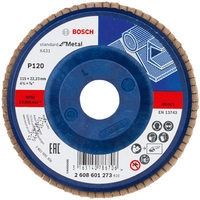 Bosch F&auml;cherschleifscheibe X431 Standard for Metal, gerade, 115 mm, 120, Kunststoff