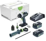 Festool Akku-Bohrschrauber QUADRIVE TDC 18/4 5,0/4,0 I-Plus Ausf&uuml;hrung: Mit...