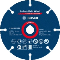 Bosch EXPERT Carbide Multi Wheel Trennscheibe, 76 mm, 10 mm. f&uuml;r