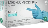 AMPri 01192-S, AMPri Med-Comfort Blue Nitrilhandschuhe (100 St&uuml;ck) puderfrei,