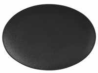 Maxwell & Williams CAVIAR BLACK Platte oval, 30 x 22 cm, Premium-Keramik