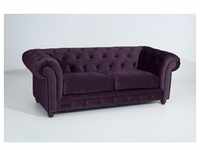 Max Winzer Orleans Sofa 2,5-Sitzer Samtvelours purple