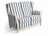 Max Winzer Lorris Sofa 2-Sitzer Flachgewebe blau
