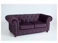 Max Winzer Orleans Sofa 2-Sitzer Samtvelours purple