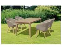 Garden Pleasure Tischgruppe VISALIA 5tlg. / 4x Stuhl 985152 / 1x Tisch 985151