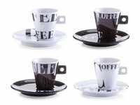 Zeller Espresso-Set "Coffee style", 8-tlg., Porzellan