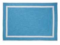 Gino Falcone Handwebteppich Benito 24463 700 blau 150 x 150 cm