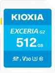 KIOXIA LNEX2L512GG4, KIOXIA Exceria G2 SDXC 512GB UHS-I U3 Class 10 - LNEX2L512GG4